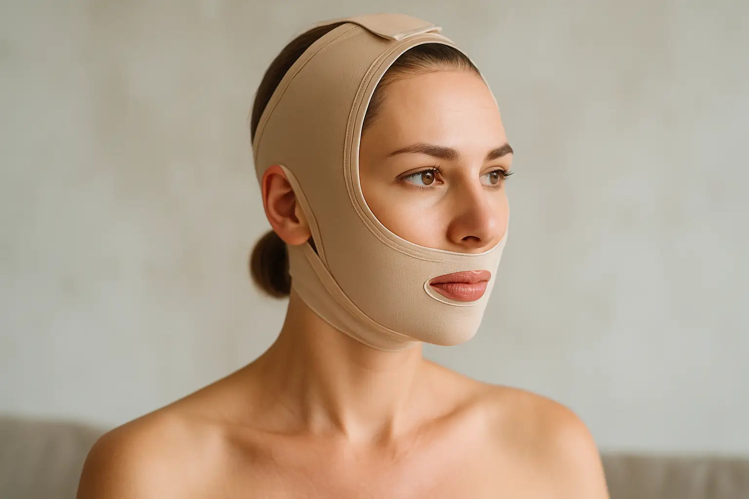 Gesichtsmaske nach Facelift: Kompression richtig