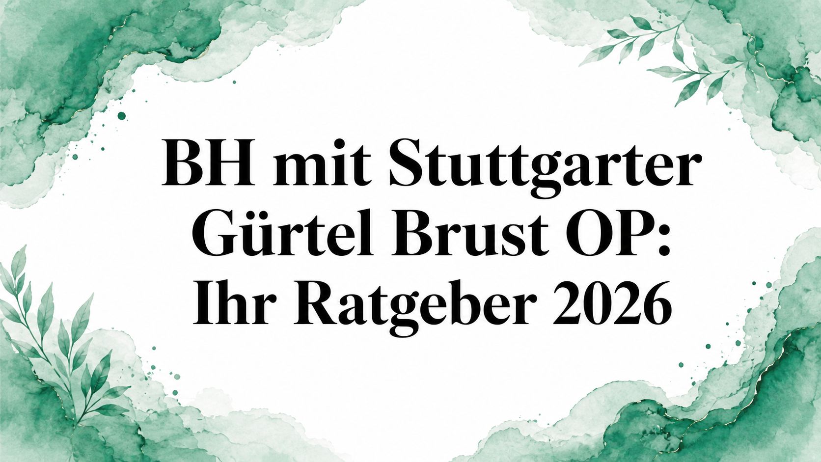 BH mit Stuttgarter Gürtel Brust OP: Ihr Ratgeber 2026