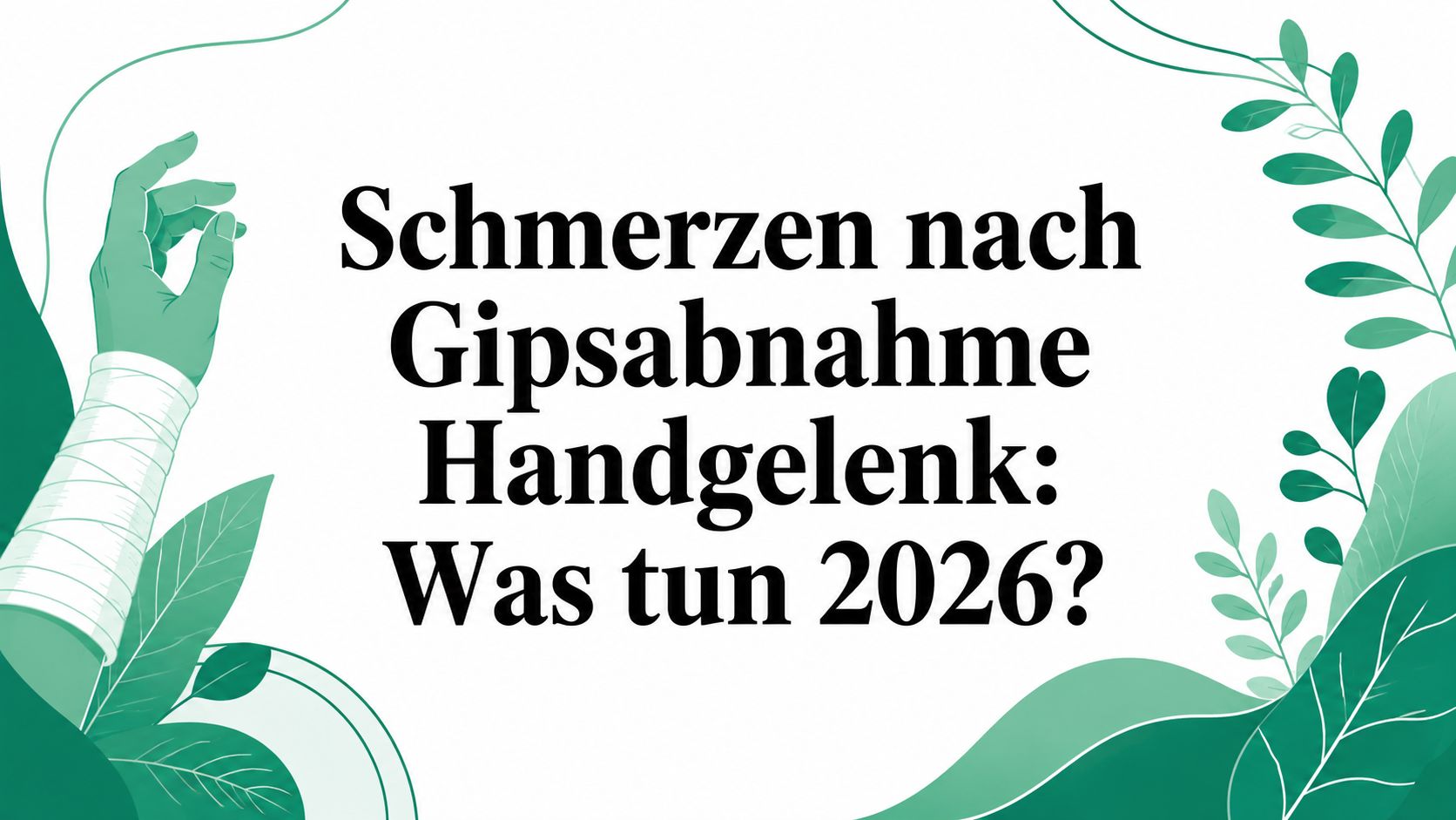 Schmerzen nach Gipsabnahme Handgelenk: Was tun 2026?