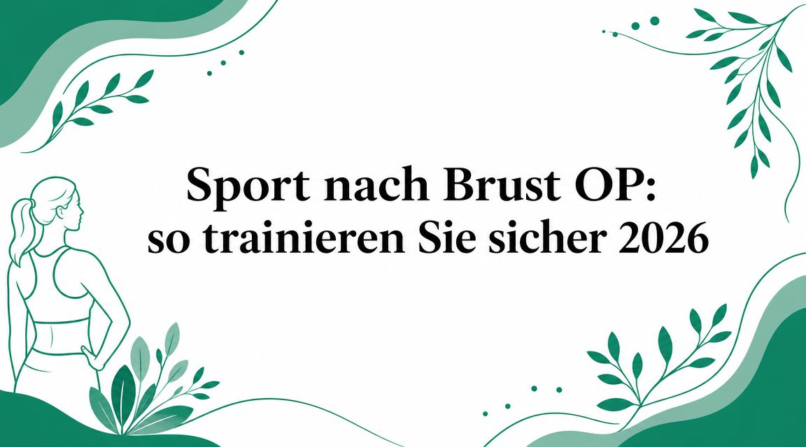 Sport nach Brust OP: so trainieren Sie sicher 2026