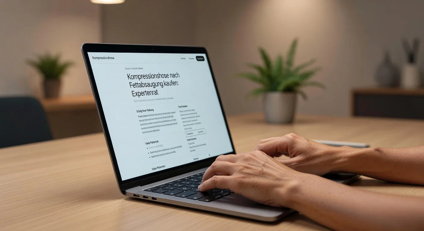 Professional header image for comparison analysis: Kompressionshose nach Fettabsaugung kaufen: Expertenrat