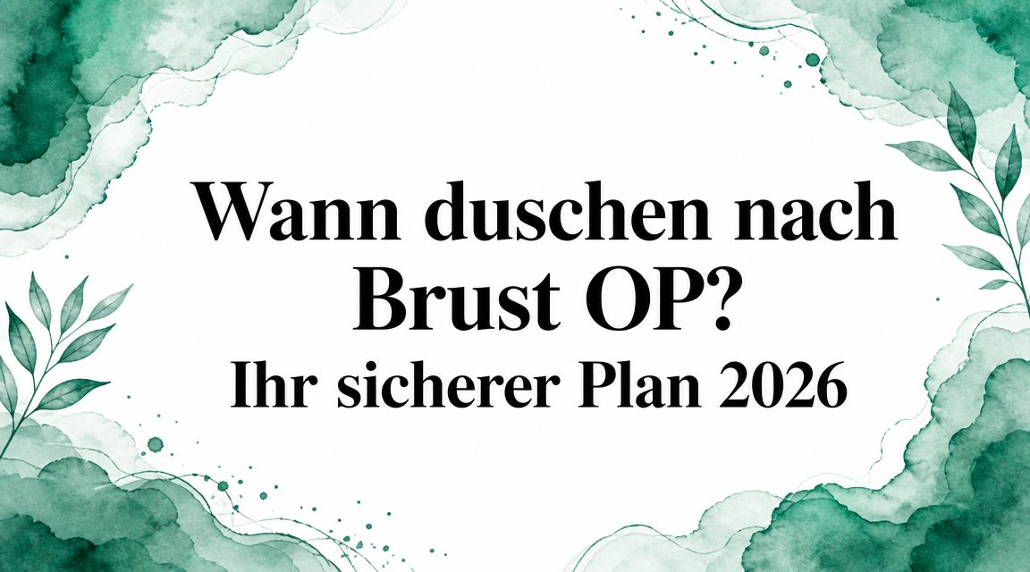Wann duschen nach Brust OP? Ihr sicherer Plan 2026
