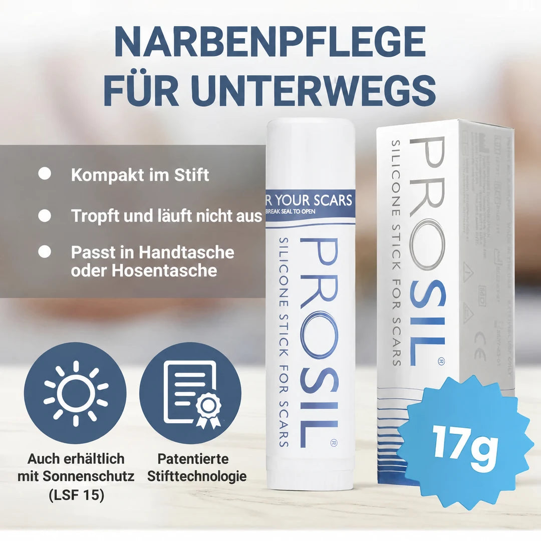 Pro-Sil Silikon Stick 17 g mit Faltschachtel für unterwegs, auch mit Sonnenschutz LSF 15 erhältlich
