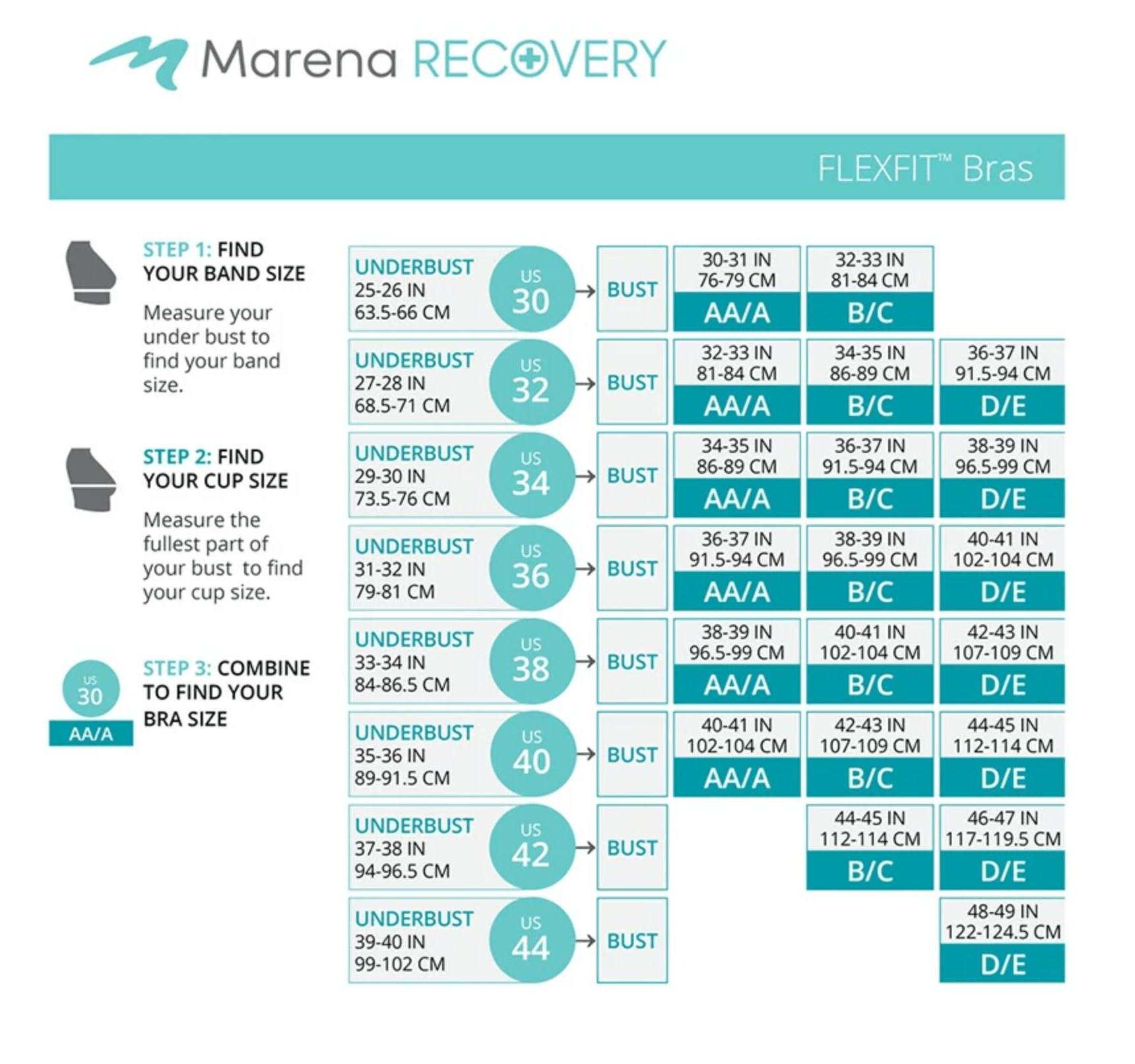 Kompressions BH nach Brust OP | Marena Recovery B01G FLEXFIT - Marena Recovery