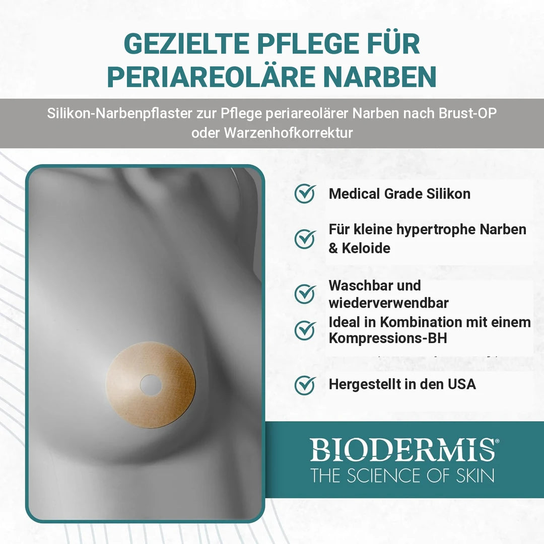 Narbenpflaster Areola 7,62cm (2 St.) Epiderm Natural | BIODERMIS | PZN 10173078