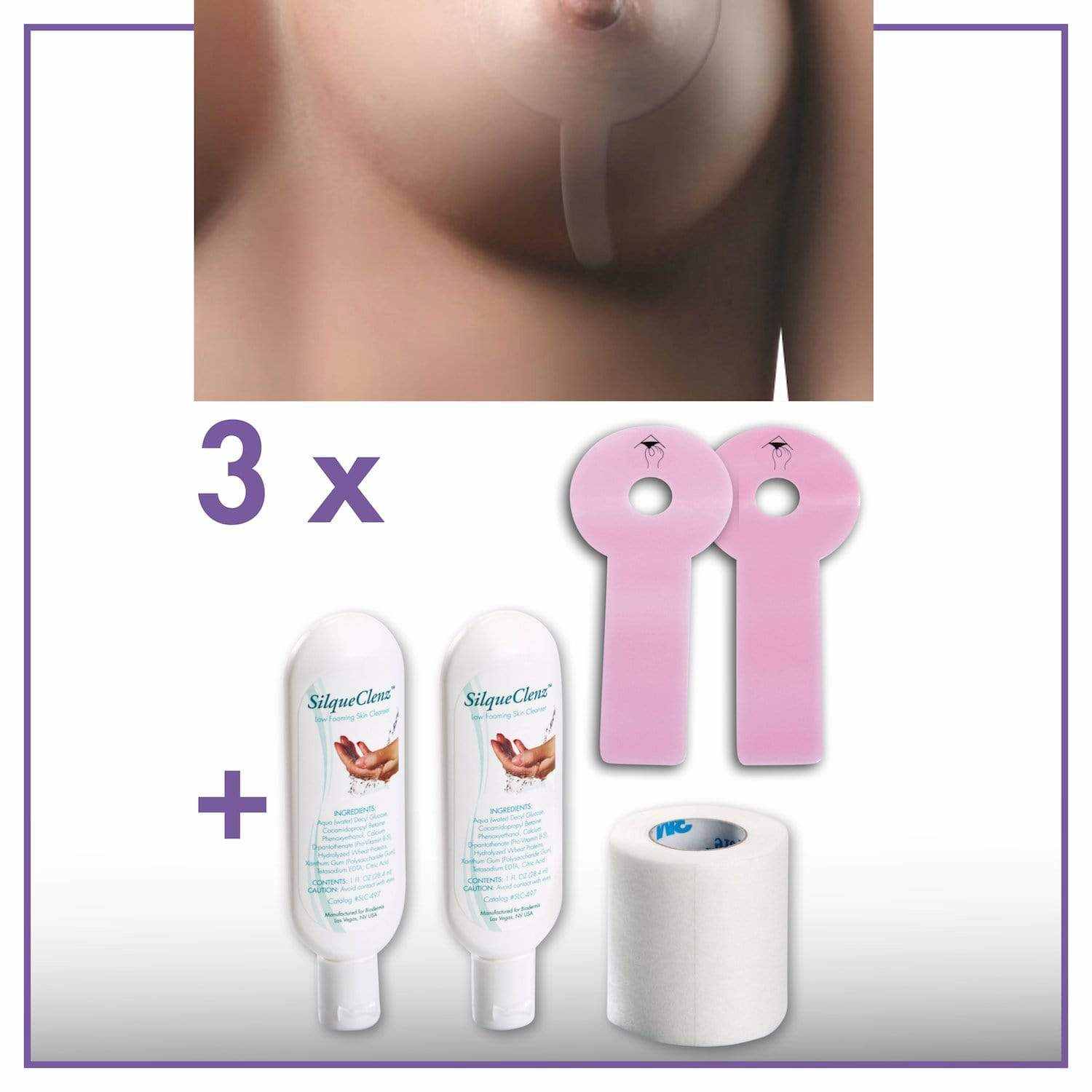 SPARSET Narbenpflaster-Set Areopexy Bruststraffung Epiderm Clear | BIODERMIS - Biodermis