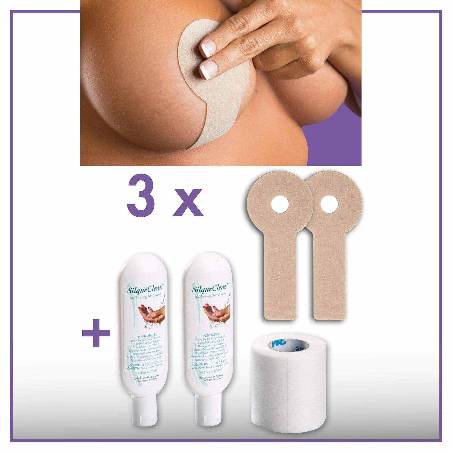 SPARSET Narbenpflaster-Set Areopexy Bruststraffung Epiderm Natural | BIODERMIS - Biodermis