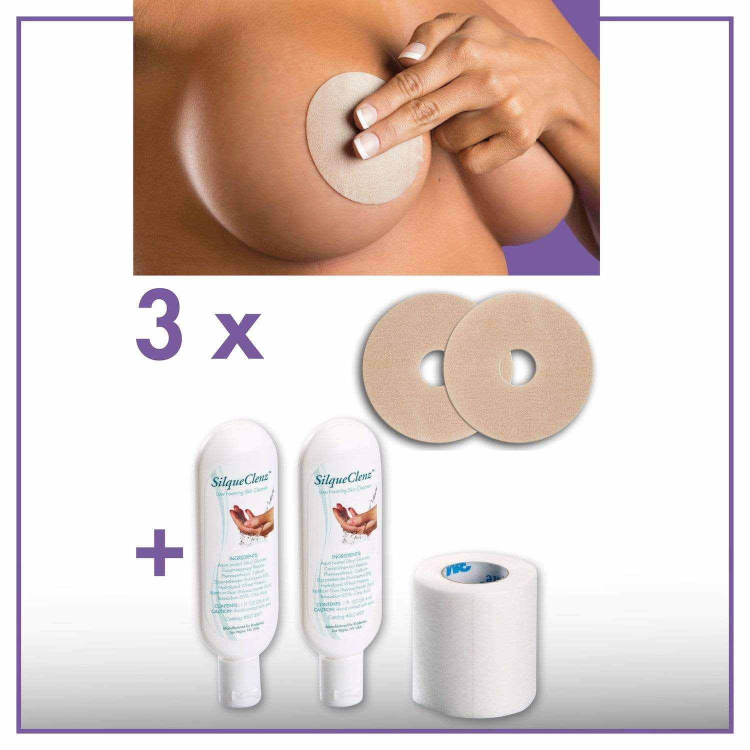 SPARSET Narbenpflaster-Set Brust Areola Epiderm Natural | BIODERMIS - Biodermis
