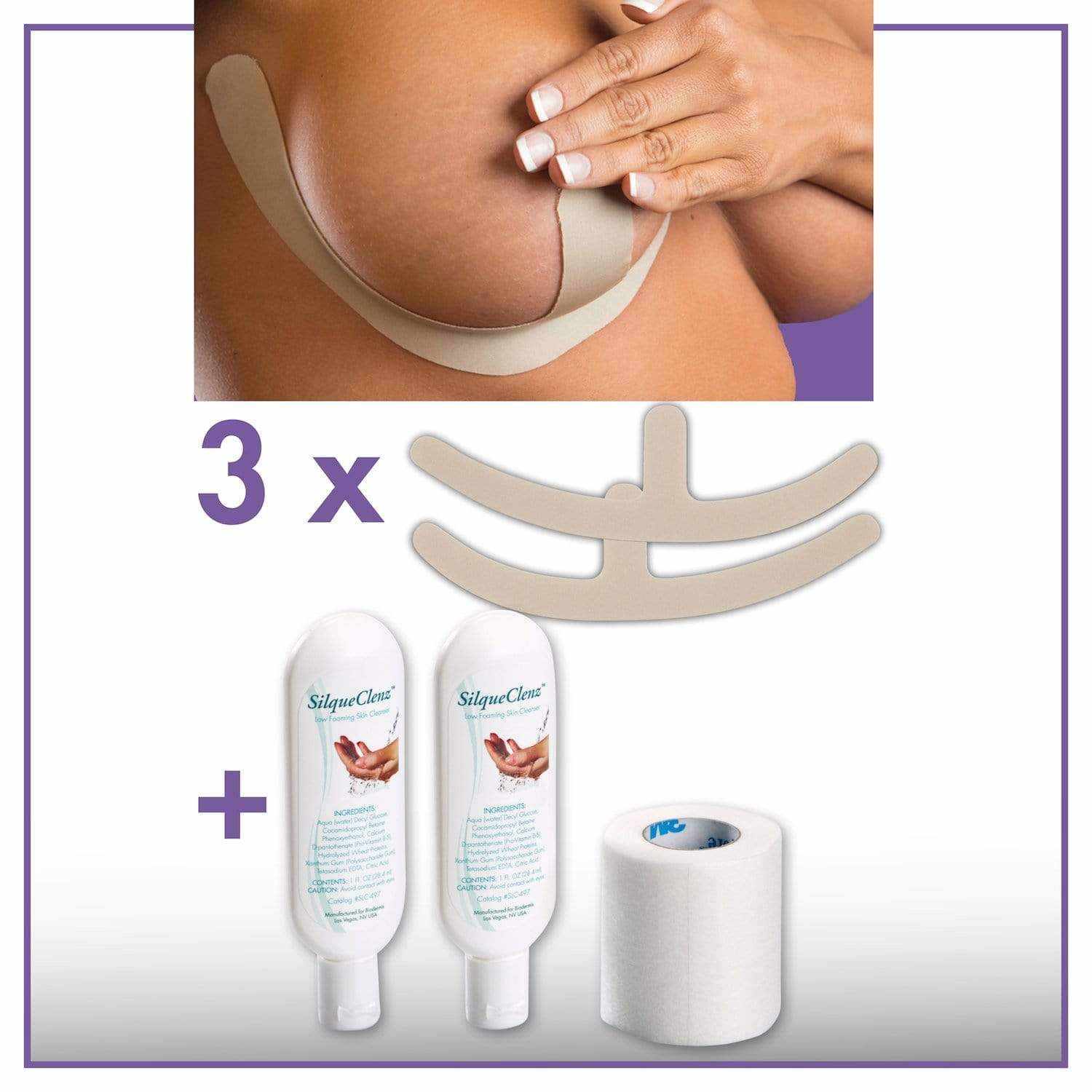 SPARSET Narbenpflaster-Set Brust Mastopexie Epiderm Natural | BIODERMIS - Biodermis