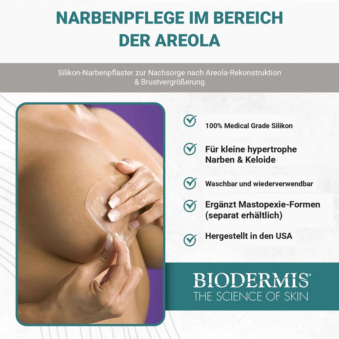 Narbenpflaster Areola 7,62 cm (2 St)Transparent Epiderm Clear | BIODERMIS | PZN 06708533