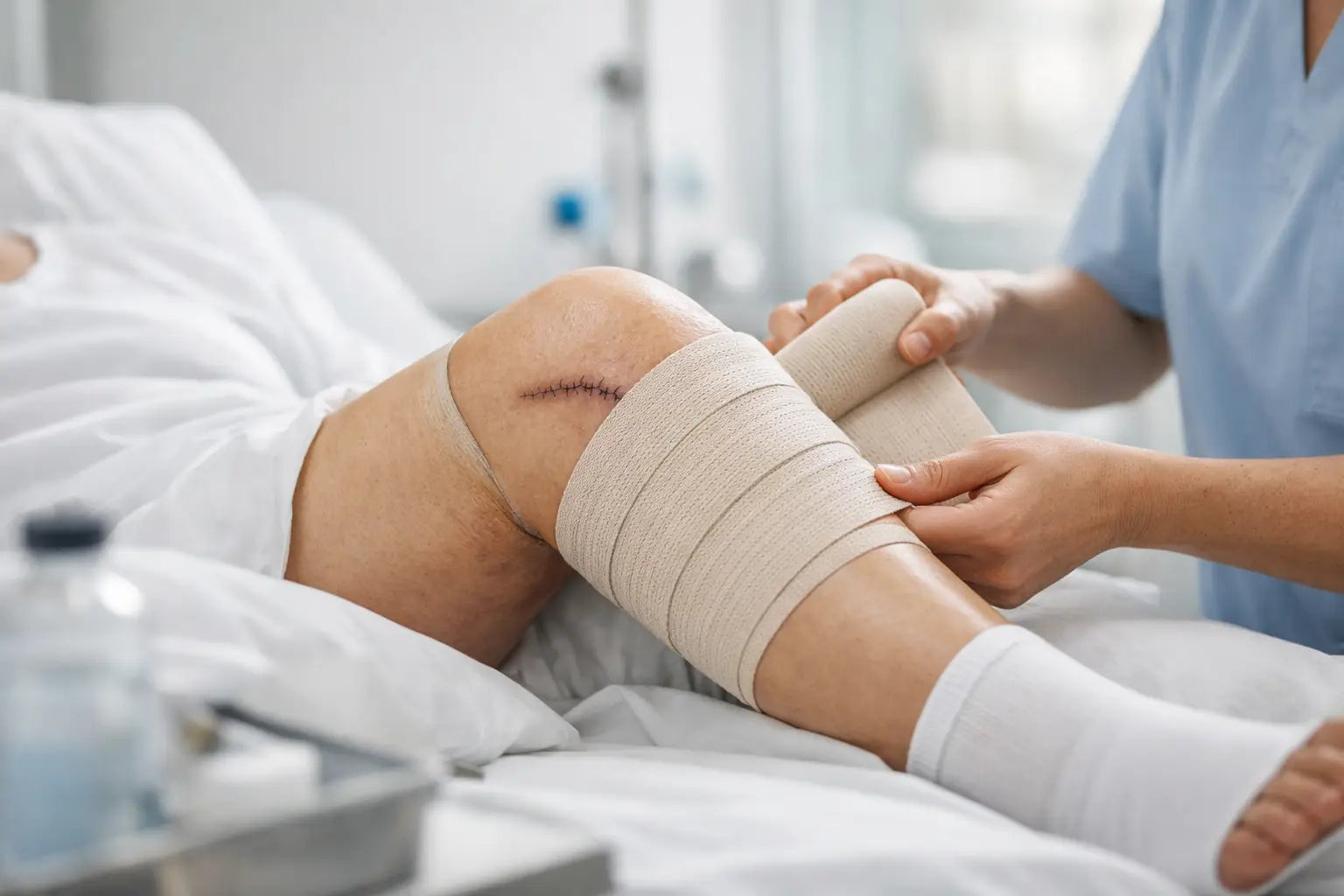 Schwellung nach OP reduzieren mit Kompression
