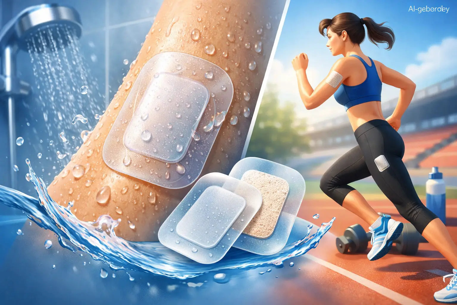 Silikonpflaster wasserfest beim Duschen und Sport