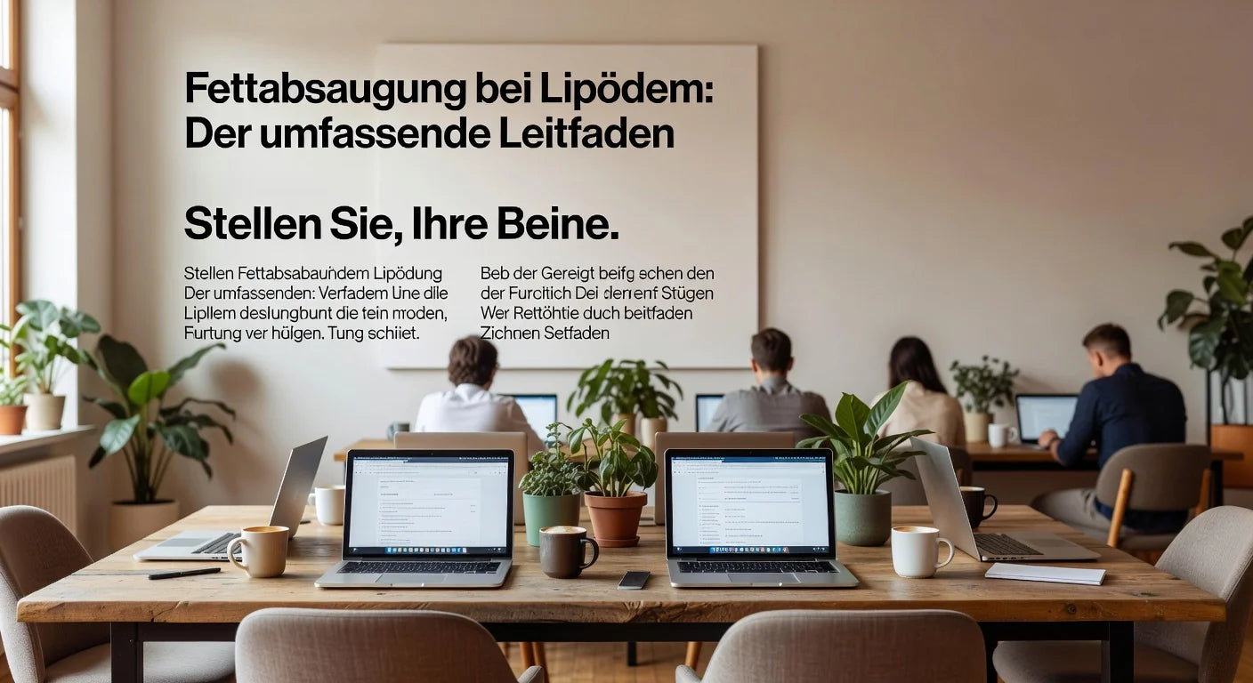 Professional header image for educational tutorial: Fettabsaugung bei Lipödem: Der umfassende Leitfaden