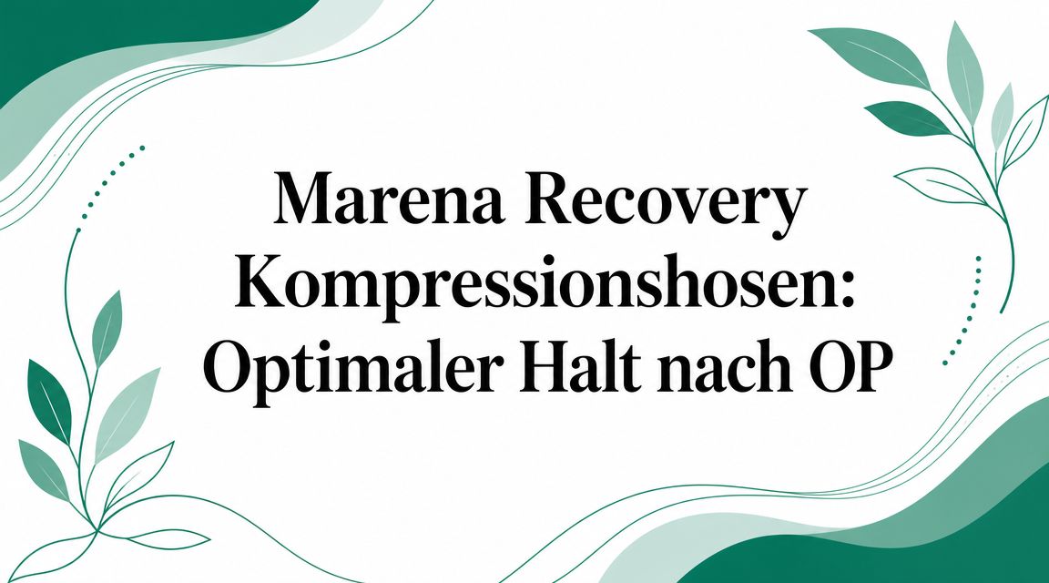Marena Recovery Kompressionshosen: Optimaler Halt nach OP