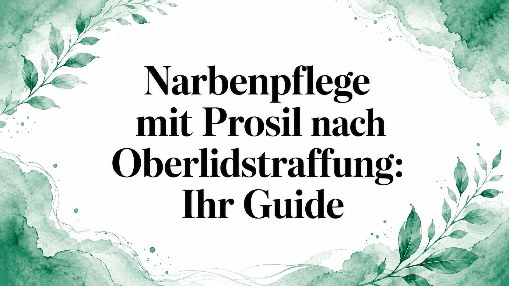 Narbenpflege mit Prosil nach Oberlidstraffung: Ihr Guide