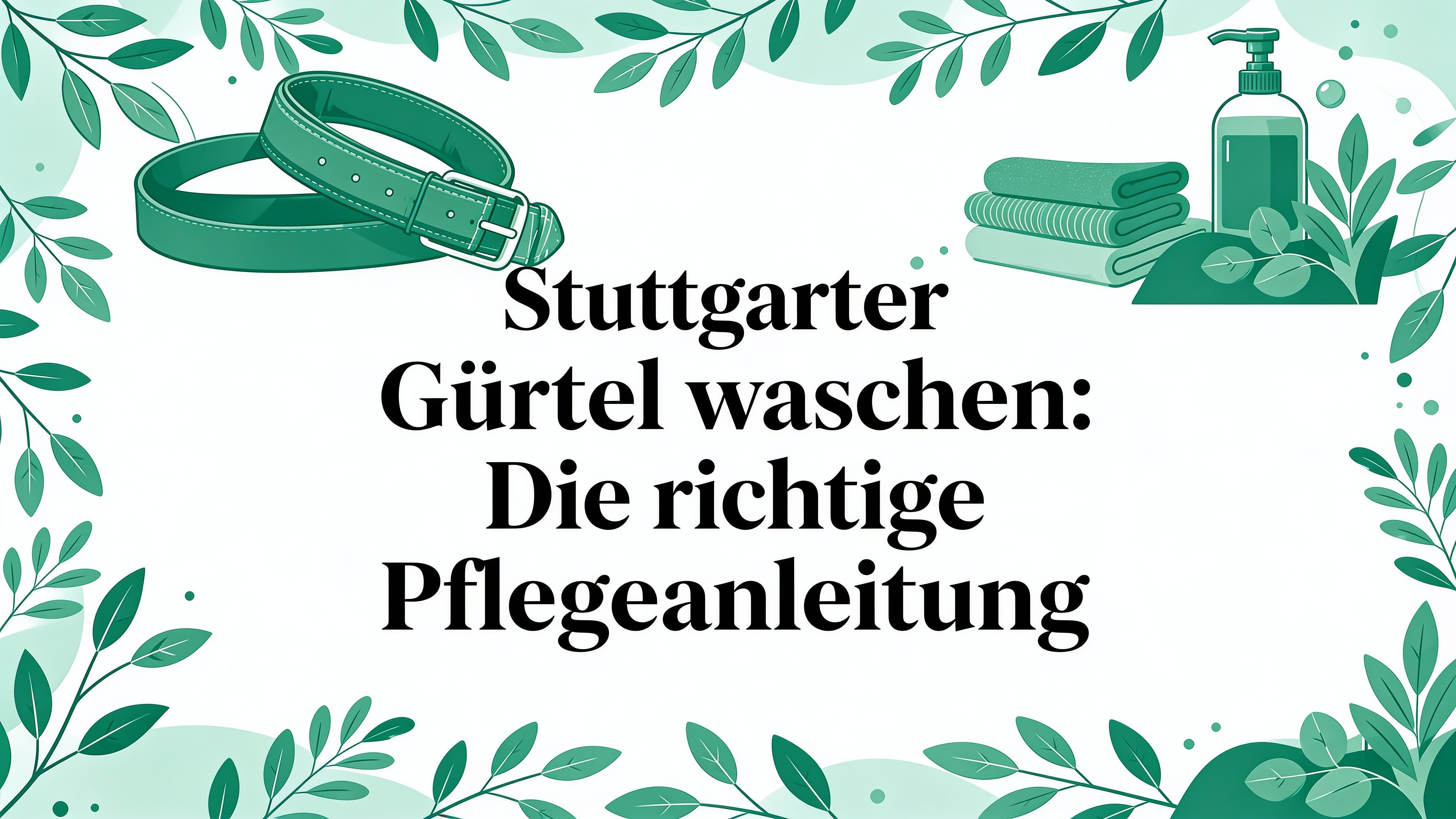 Stuttgarter Gürtel waschen: Die richtige Pflege Anleitung