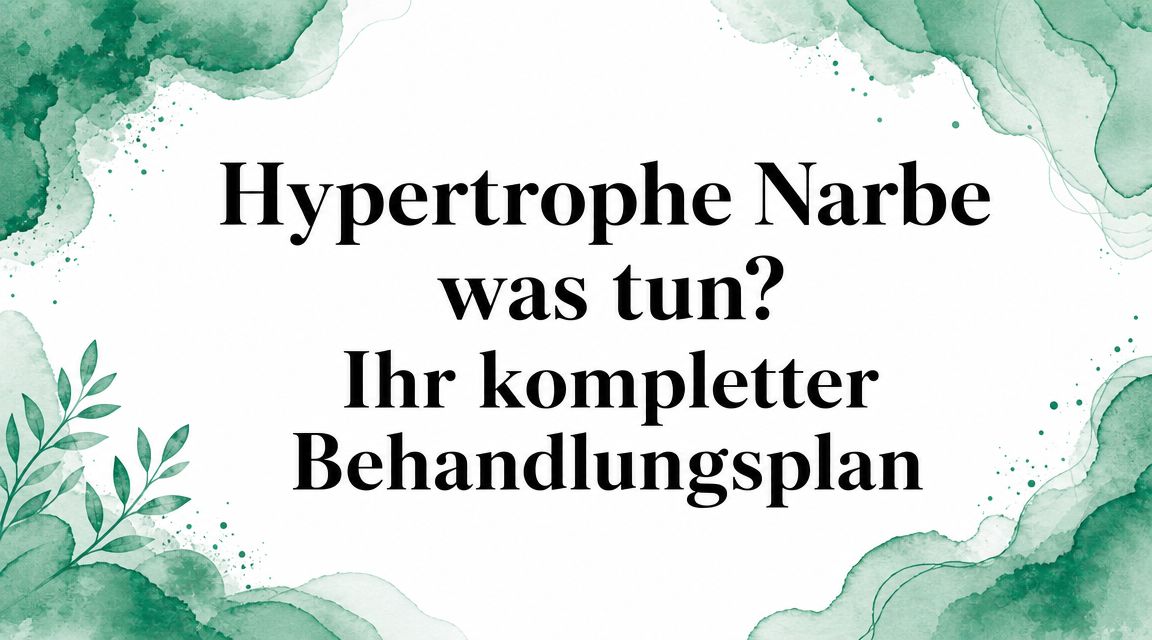 Hypertrophe Narbe was tun? Ihr kompletter Behandlungsplan