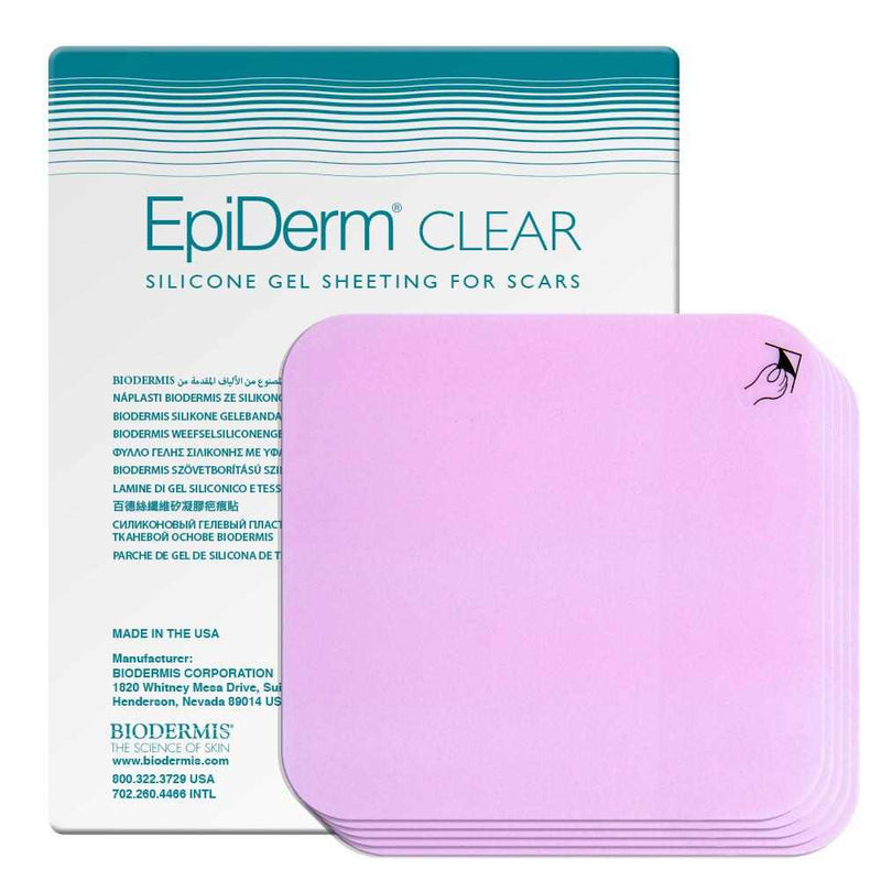 Narbenpflaster 12x14,5 cm (5 St) Transparent Epiderm Clear | BIODERMIS | PZN 06708504