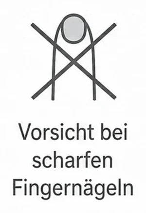 Vorsicht bei scharfen Fingernägeln